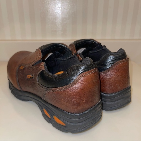 Thorogood Composite Safety Toe Slip-On Brown Leather Oxford Shoe Unisex - Picture 8 of 16